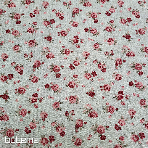 Dekorationsstoff ROSEN rot