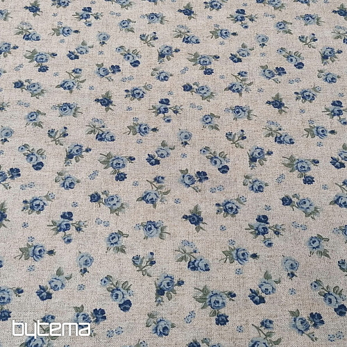 Dekorationsstoff ROSEN blau