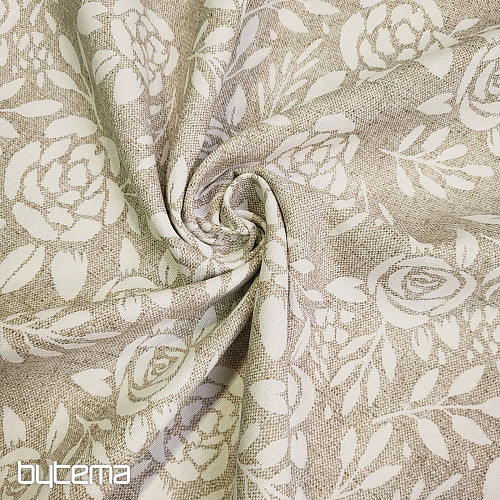 Dekorationsstoff ROSEN creme