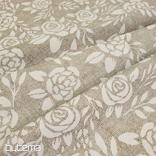 Dekorationsstoff ROSEN creme