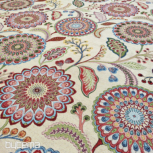 Wandteppich mit ARCADIA-MANDALA-BLUMEN
