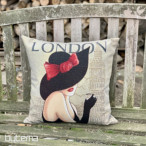 Gobelin-Kissenbezug LADY LONDON