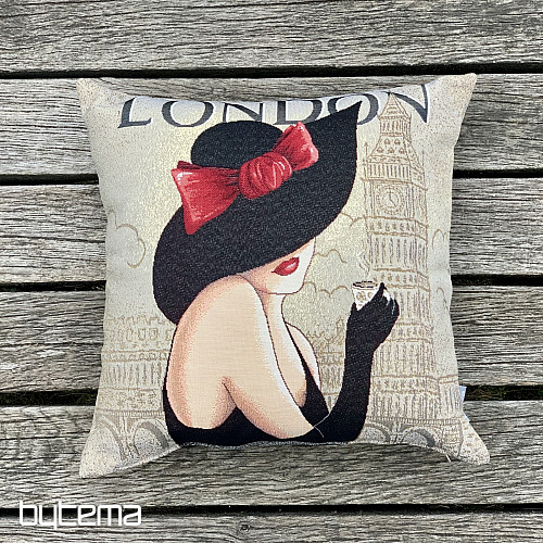 Gobelin-Kissenbezug LADY LONDON