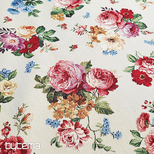 Gobelinstoff ROMANTISCHE ROSE