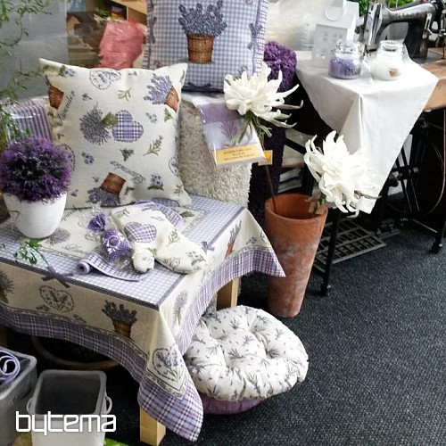 Gobelin-Kissenbezug LAVENDER HERZ
