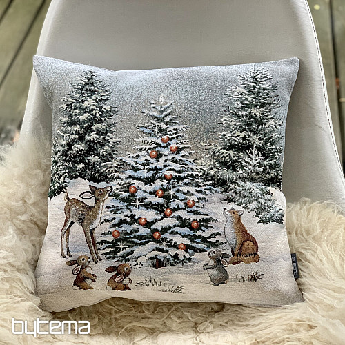 Weihnachts-Wandteppichbezug TIER IN DER NÄHE DES BAUMS