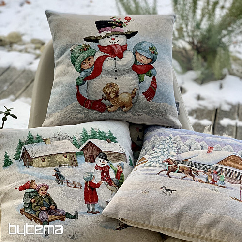 Weihnachtsteppich SCHNEEMANN MIT KINDERN