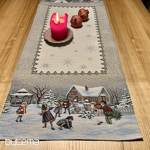 Gobelin-Tischdecke und Schal WINTER JOY