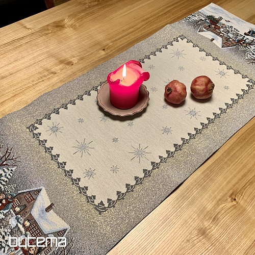 Gobelin-Tischdecke und Schal WINTER JOY