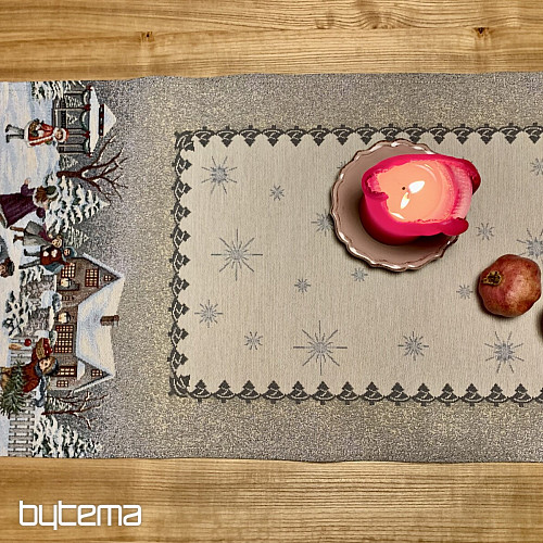 Gobelin-Tischdecke und Schal WINTER JOY