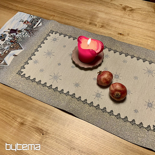 Gobelin-Tischdecke und Schal WINTER JOY