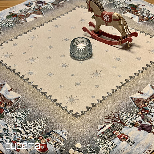 Gobelin-Tischdecke und Schal WINTER JOY