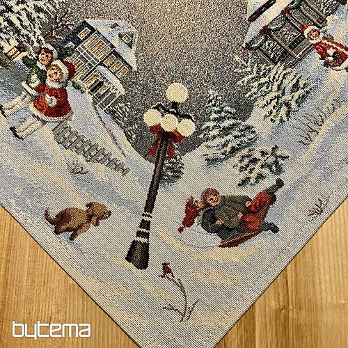 Gobelin-Tischdecke und Schal WINTER JOY
