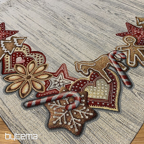 Gobelin-Tischdecke und Schal WEIHNACHTSLEBKUCHEN