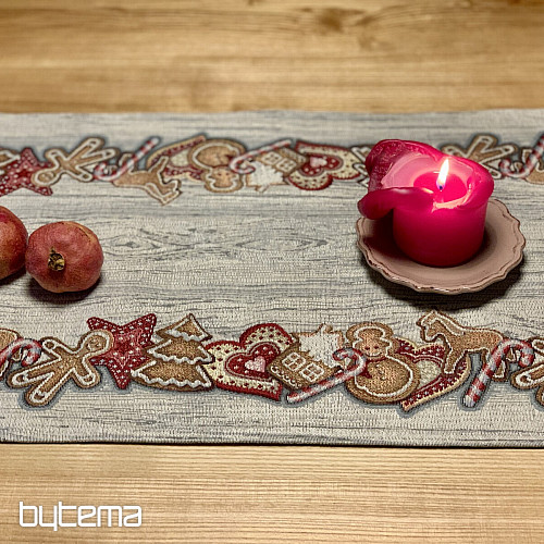 Gobelin-Tischdecke und Schal WEIHNACHTSLEBKUCHEN