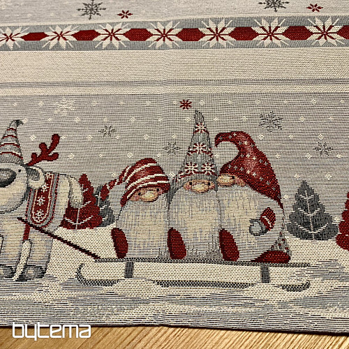 Gobelin-Tischdecke und Schal WEIHNACHTSELFEN