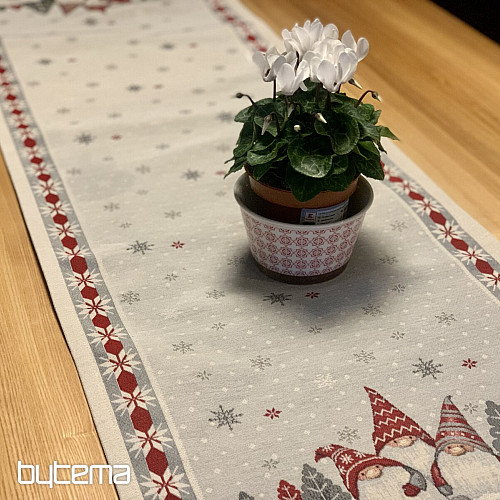 Gobelin-Tischdecke und Schal WEIHNACHTSELFEN