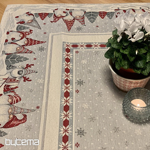 Gobelin-Tischdecke und Schal WEIHNACHTSELFEN