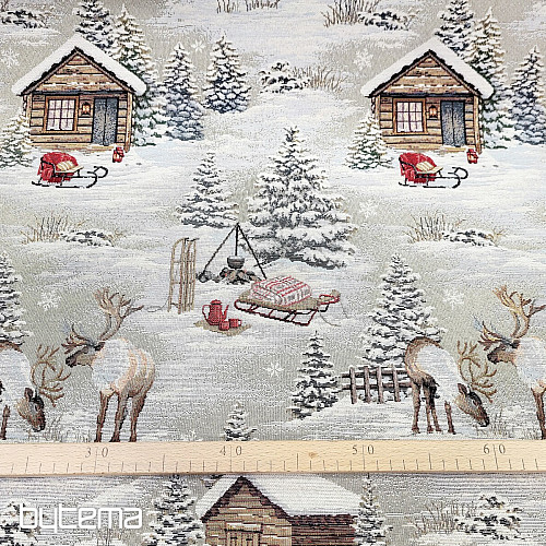 Gobelinstoff WINTERLANDSCHAFT