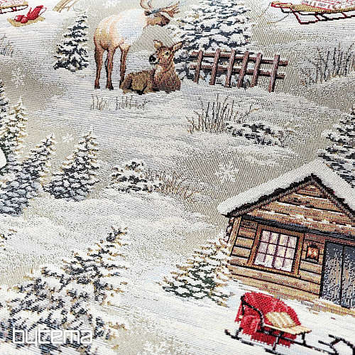 Gobelinstoff WINTERLANDSCHAFT
