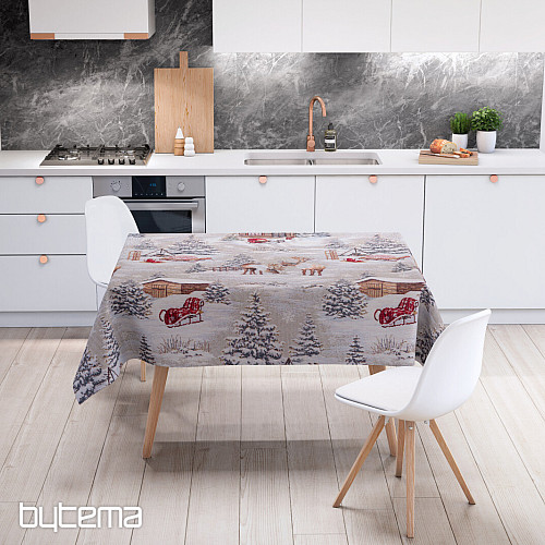 Gobelinstoff WINTERLANDSCHAFT