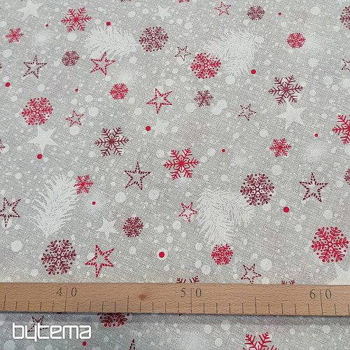 Weihnachtsdekor Stoff STAR STAUB