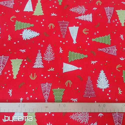 Weihnachtsdekor Stoff BÄUME