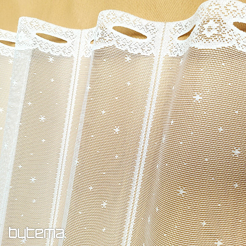 Jacquard-Vorhang „WEIHNACHTEN“ für das Buntglasfenster „SCHNEEMANN“.