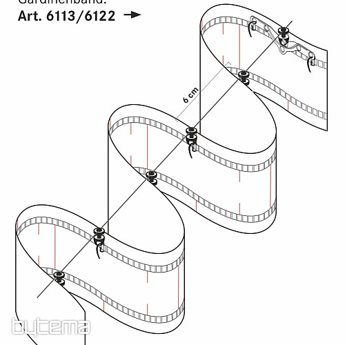 NEW WAVE Gardinen-Rüschenband 8 cm, 1:2