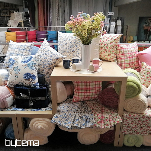 Dekorationsstoff LAURA - große blaue Blumen