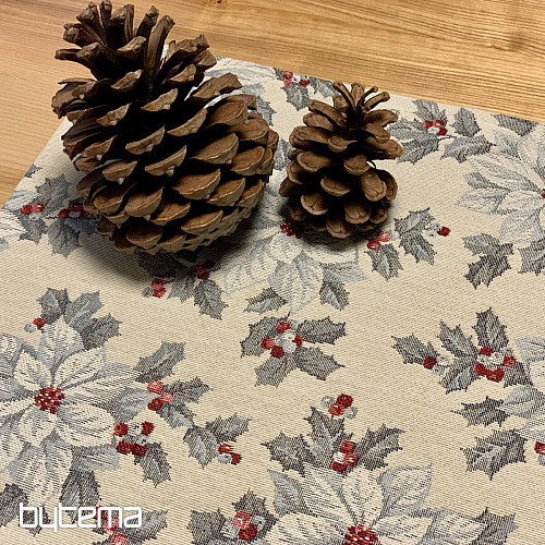 Weihnachtstischdecke WEIHNACHTSSTERN SILBER