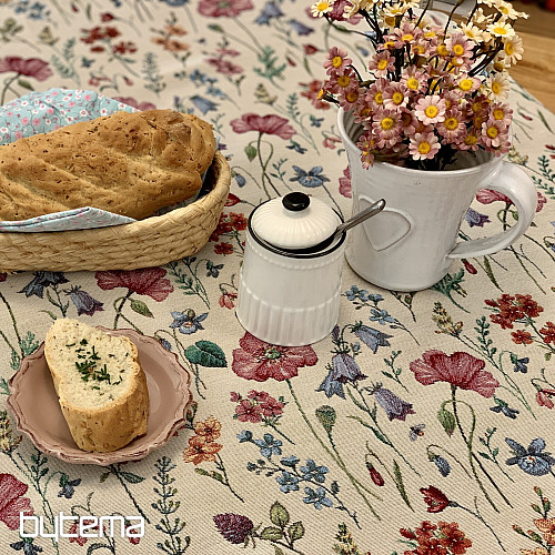 Gobelin-Tischdecke und Schal BLOOMING MEADOW