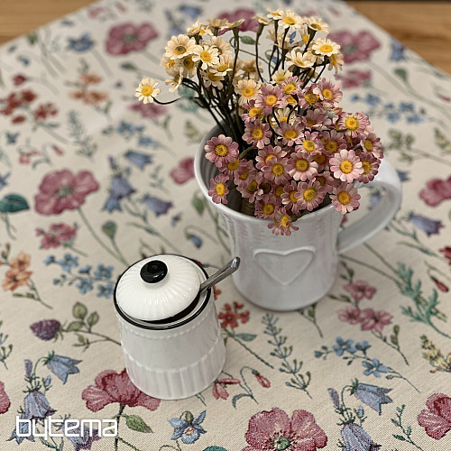 Gobelin-Tischdecke und Schal BLOOMING MEADOW