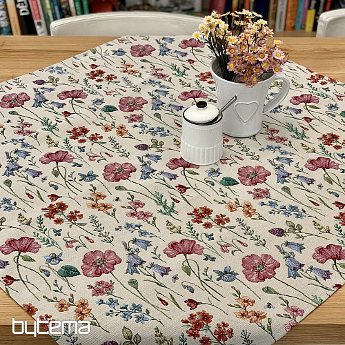 Gobelin-Tischdecke und Schal BLOOMING MEADOW