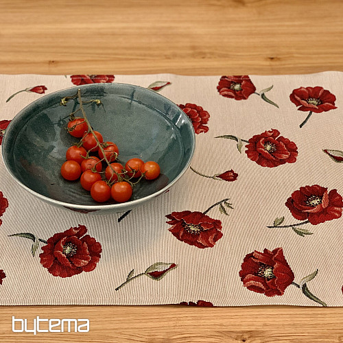 Gobelin-Tischdecke Mohnblumen