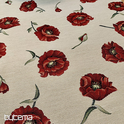 Gobelin-Tischdecke Mohnblumen