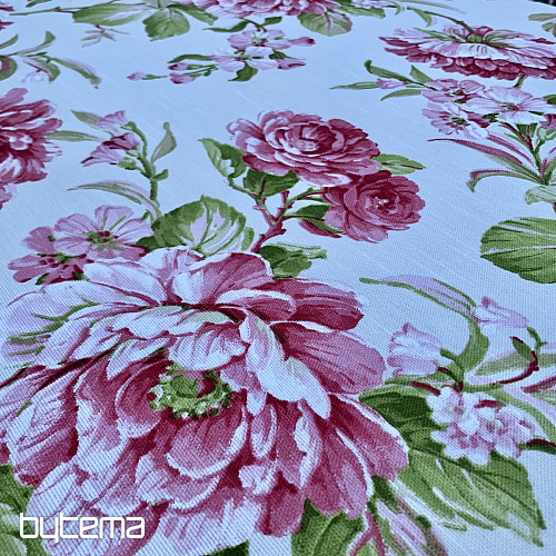 LAURA Tischdecke – große rosa Blumen