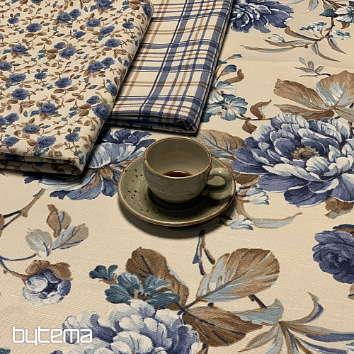 LAURA Tischdecke – große blaue Blumen