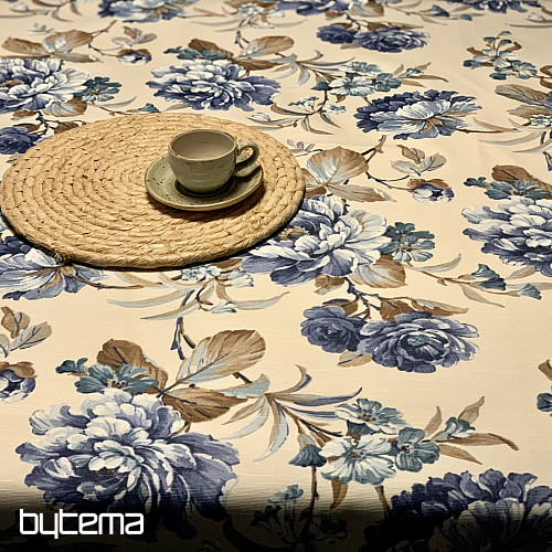 LAURA Tischdecke – große blaue Blumen