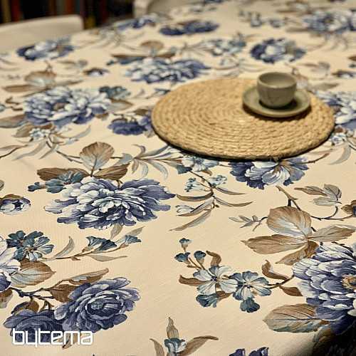 LAURA Tischdecke – große blaue Blumen