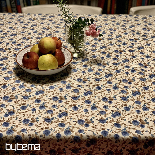 LAURA Tischdecke - kleine blaue Blumen