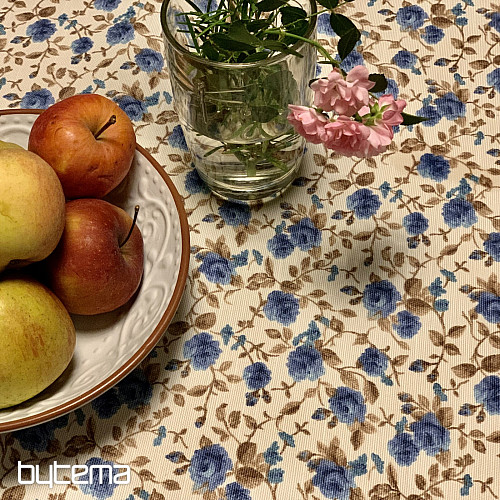 LAURA Tischdecke - kleine blaue Blumen
