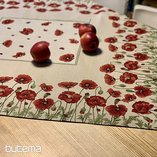 Gobelin-Tischdecke und Schal POPPY
