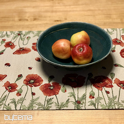 Gobelin-Tischdecke und Schal POPPY