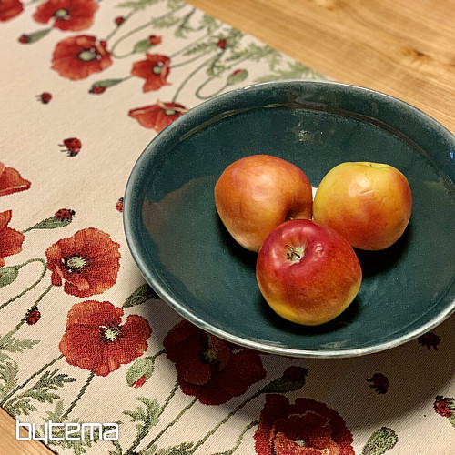 Gobelin-Tischdecke und Schal POPPY
