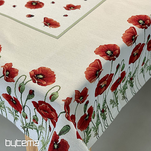 Gobelin-Tischdecke und Schal POPPY