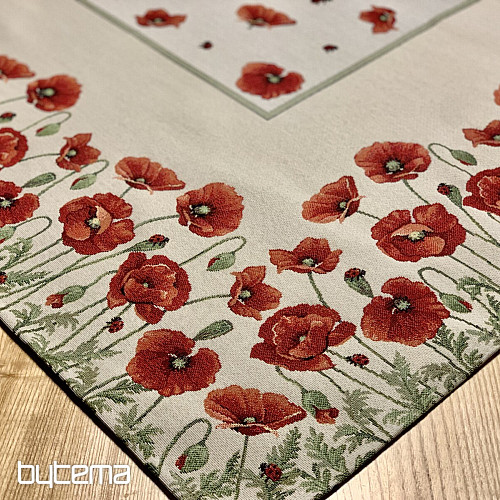 Gobelin-Tischdecke und Schal POPPY