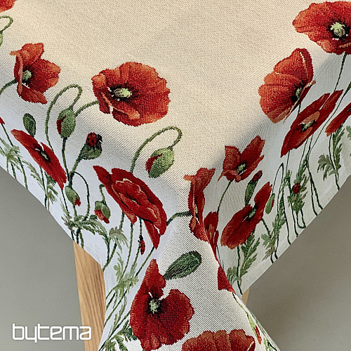 Gobelin-Tischdecke und Schal POPPY