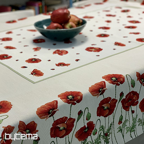 Gobelin-Tischdecke und Schal POPPY