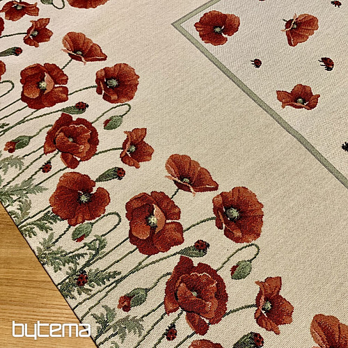 Gobelin-Tischdecke und Schal POPPY